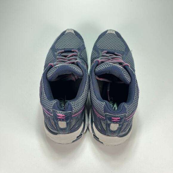 BROOKS Addiction 12 Navy Purple Lace Up Low Running Shoes Women's Size 11 - Picture 6 of 11